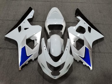 Style Bleu Blanc & Argent 04-05 GSXR 600-750 Carénage Moto