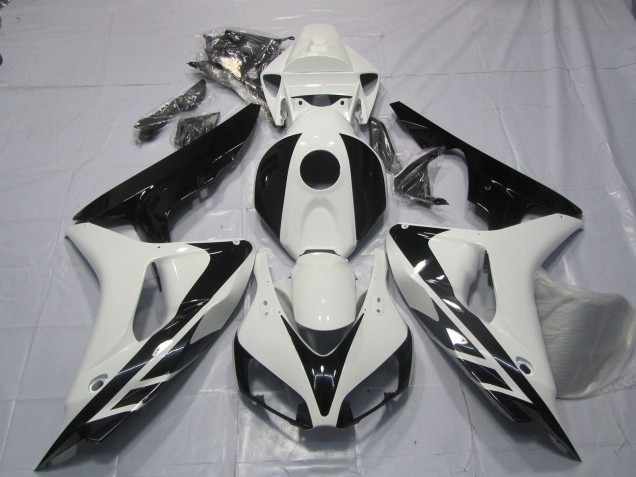 Style Noir & Blanc OEM Sans Décalcomanies 06-07 CBR1000RR Carénage Moto
