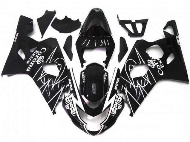 Style Noir Brillant Corona 04-05 GSXR 600-750 Carénage Moto