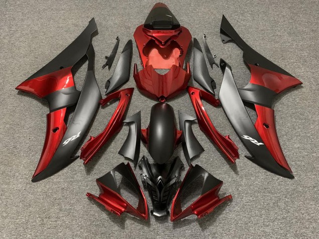 Style Personnalisé OEM Rouge / Noir 08-16 R6 Carénage Moto