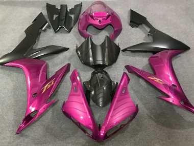 Style Rose Vif & Fibre De Carbone 04-06 R1 Carénage Moto