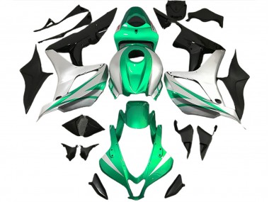 Style Vert Vif & Argent OEM 07-08 CBR600RR Carénage Moto