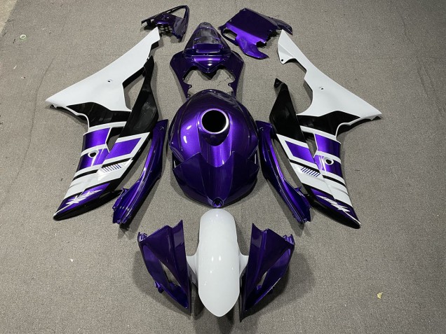 Style Violet Noir & Blanc OEM 08-16 R6 Carénage Moto