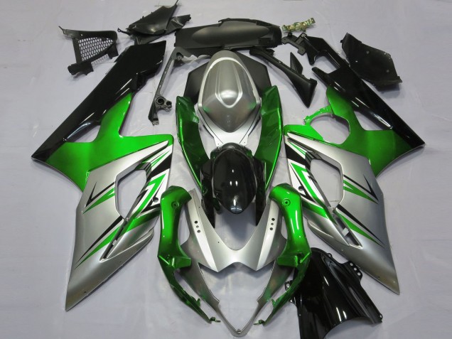 Vert Argent & Noir 05-06 GSXR 1000 Carénage Moto