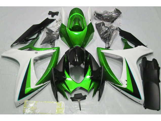 Vert Blanc 06-07 GSXR 600-750 Carénage Moto