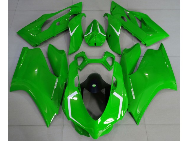 Vert Brillant & Blanc 11-14 Ducati 1199 Carénage Moto