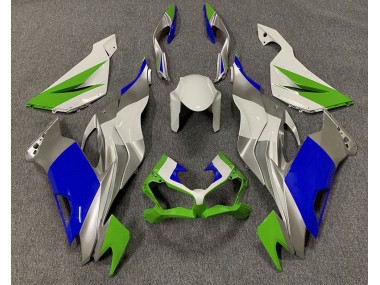 Vert Brillant Bleu & Argent 19-23 ZX6R Carénage Moto