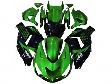 Vert Brillant & Noir 06-11 ZX14R Carénage Moto