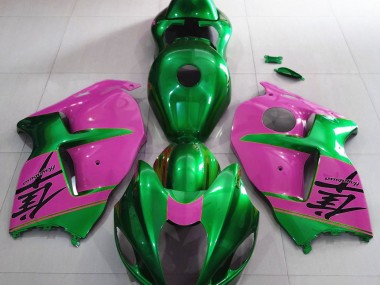 Vert Brillant & Rose 97-07 GSXR 1300 Carénage Moto