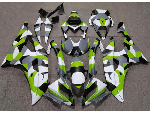 Vert Clair Camo Uni 08-16 R6 Carénage Moto