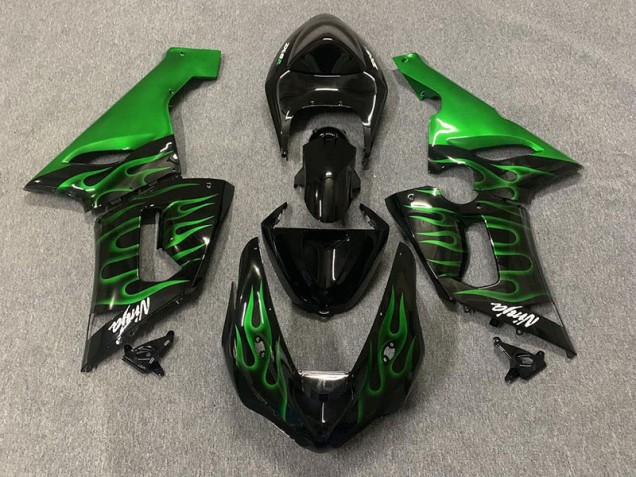 Vert Flamme 05-06 ZX6R Carénage Moto