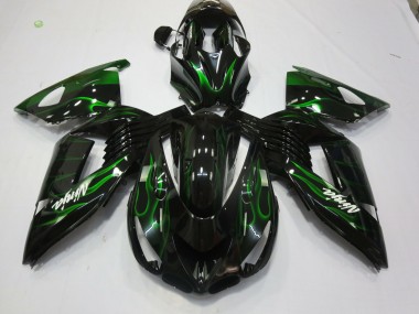 Vert Flamme 06-11 ZX14R Carénage Moto