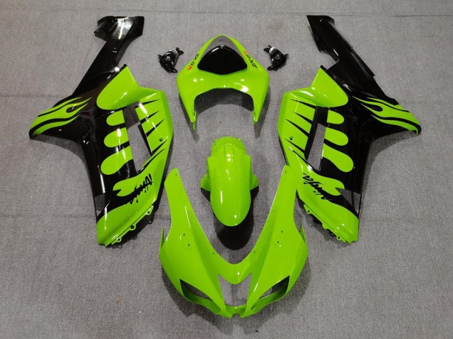 Vert Flamme 07-08 ZX6R Carénage Moto