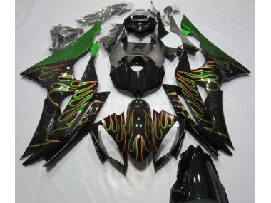 Vert Flamme 08-16 R6 Carénage Moto