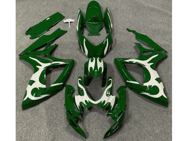 Vert Foncé & Blanc 06-07 GSXR 600-750 Carénage Moto