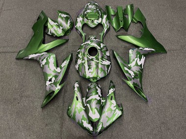 Vert Foncé Camouflage 04-06 R1 Carénage Moto