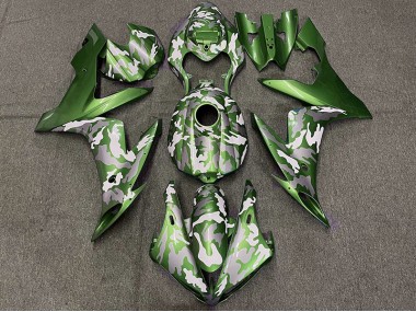 Vert Foncé Camouflage 04-06 R1 Carénage Moto