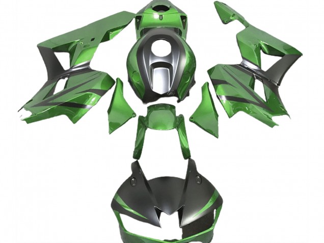 Vert Lézard & Noir Mat 13-23 CBR600RR Carénage Moto