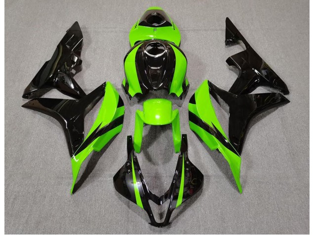 Vert Lime & Noir 07-08 CBR600RR Carénage Moto