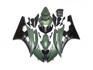 Vert Mat & Noir Personnalisés 06-07 R6 Carénage Moto