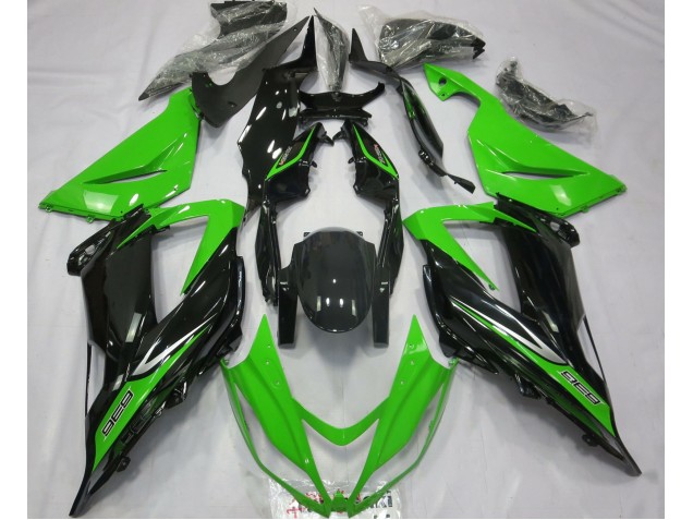 Vert & Noir 13-18 ZX6R Carénage Moto