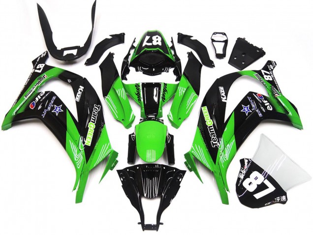 Vert & Noir 16-19 ZX10R Carénage Moto