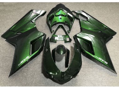 Vert Profond 07-14 Ducati 848 1098 1198 Carénage Moto