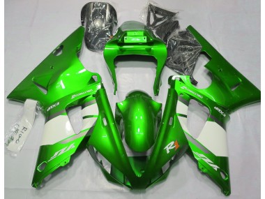 Vert Électrique & Blanc 00-01 R1 Carénage Moto