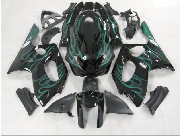 Vert Émeraude Flamme 98-07 YZF600 Carénage Moto