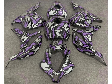 Violet & Argent Camo 09-12 CBR600RR Carénage Moto