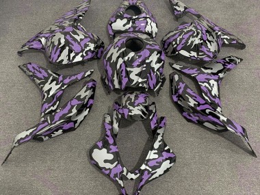 Violet & Argent Camo 09-12 CBR600RR Carénage Moto