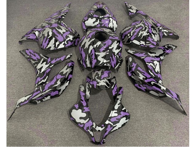 Violet & Argent Camo 09-12 CBR600RR Carénage Moto