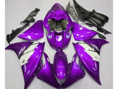 Violet Brillant & Blanc 12-14 R1 Carénage Moto