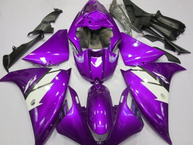 Violet Brillant & Blanc 12-14 R1 Carénage Moto