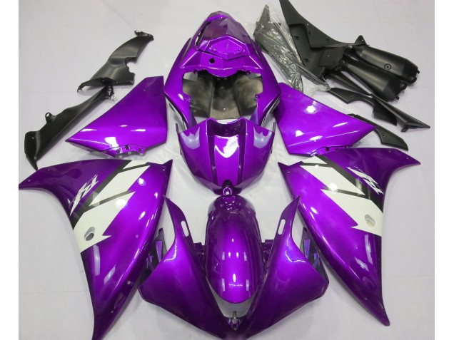 Violet Brillant & Blanc 12-14 R1 Carénage Moto