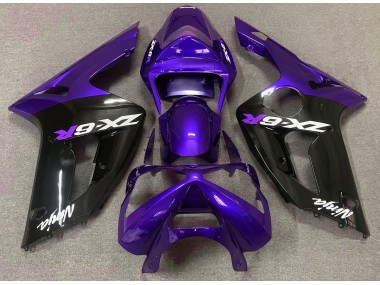 Violet Brillant & Noir 03-04 ZX6R Carénage Moto