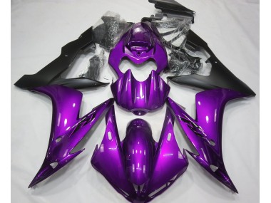 Violet Brillant & Noir 04-06 R1 Carénage Moto