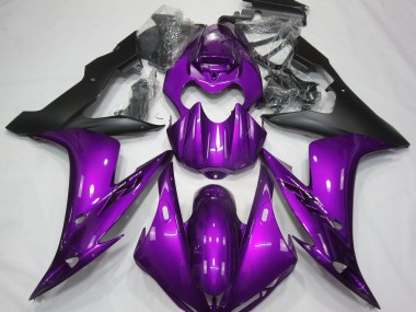 Violet Brillant & Noir 04-06 R1 Carénage Moto