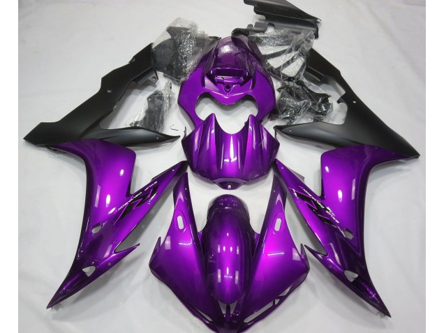 Violet Brillant & Noir 04-06 R1 Carénage Moto