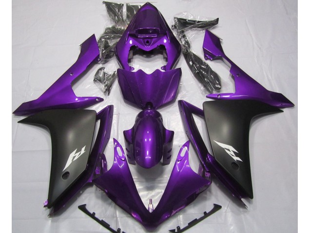 Violet Brillant & Noir 07-08 R1 Carénage Moto
