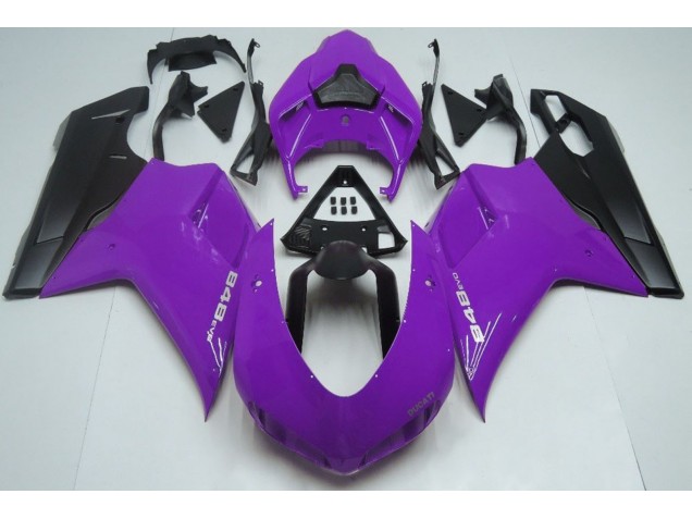 Violet Brillant & Noir 07-14 Ducati 848 1098 1198 Carénage Moto