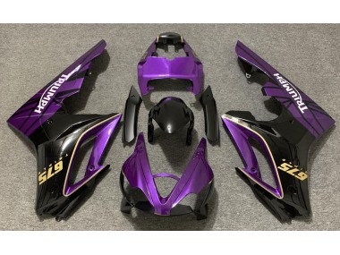 Violet Brillant & Noir 09-12 Daytona 675 Carénage Moto