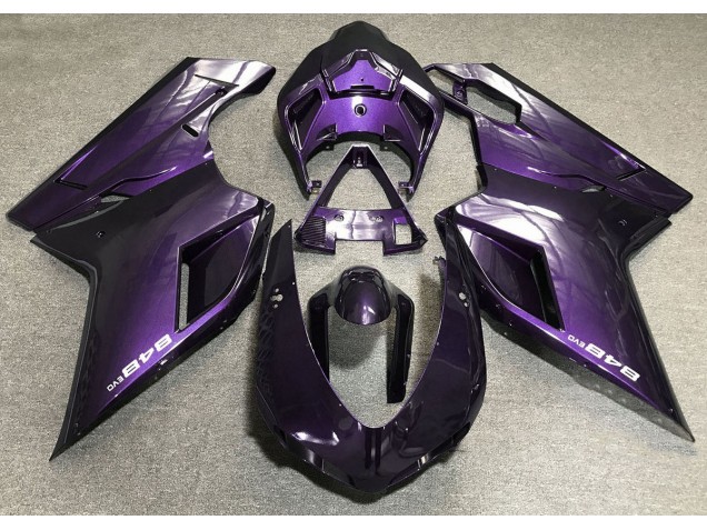 Violet Foncé 07-14 Ducati 848 1098 1198 Carénage Moto