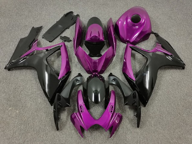 Violet & Noir 06-07 GSXR 600-750 Carénage Moto