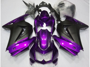 Violet & Noir Mat 08-12 Ninja 250 Carénage Moto
