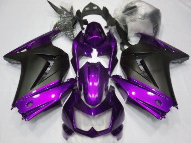Violet & Noir Mat 08-12 Ninja 250 Carénage Moto