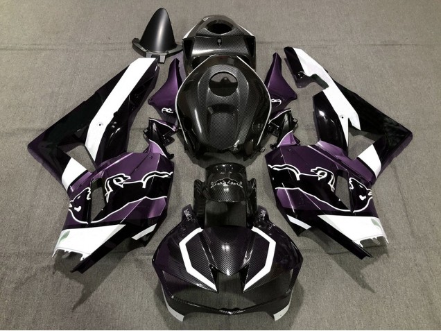 Violet Personnalisé Fibre De Carbone Taureau 13-23 CBR600RR Carénage Moto