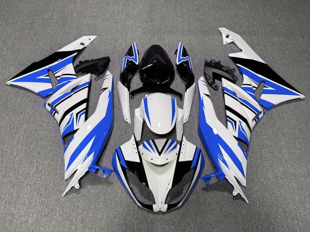 Zag Bleu Blanc & Noir 09-12 ZX6R Carénage Moto