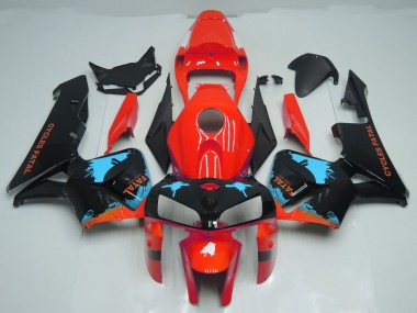 Éclaboussures Bleu Clair Sur Rouge 05-06 CBR600RR Carénage Moto
