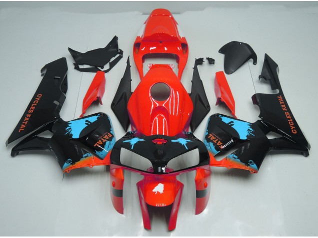 Éclaboussures Bleu Clair Sur Rouge 05-06 CBR600RR Carénage Moto